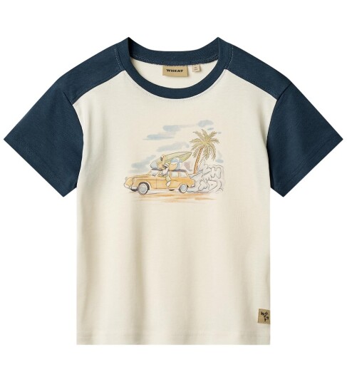 Wheat T skjorte Vincent Ivory Wheat 6 år 116 T skjorte Blå Hvit