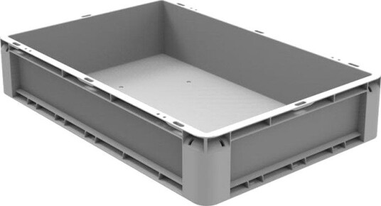Schoeller Allibert Euroclick 8307 Transportkasse grå 600x400x120 mm, Garasjeinnredning & oppbevaring