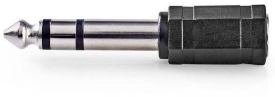 Nedis Stereo Audio Adapter | 6.35 mm Han | 3.5 mm Hun | Gull belagt | Rett | ABS | Antrasitt | 1 stk. | Boks