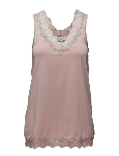 Rosemunde Rwbillie Sl Lace V Neck Top Pink 38 Rosemunde Rwbillie Sl Lace V Neck Top Pink 38