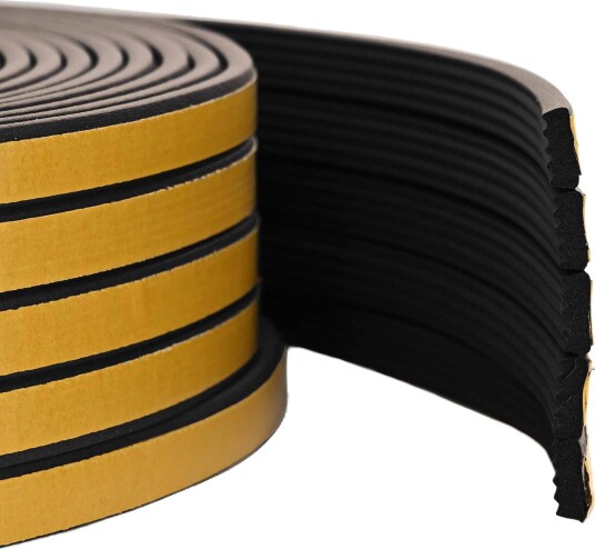 vidaXL Selvklebende vindusforsegling Svart 15 x 8 mm 50 m EPDM Skum
