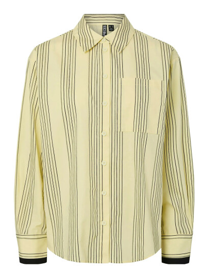 Pieces Pcjamie Ls Loose Shirt Wvn D2D Pp - Yellow - S Pieces Pcjamie Ls Loose Shirt Wvn D2D Pp - Yellow - S