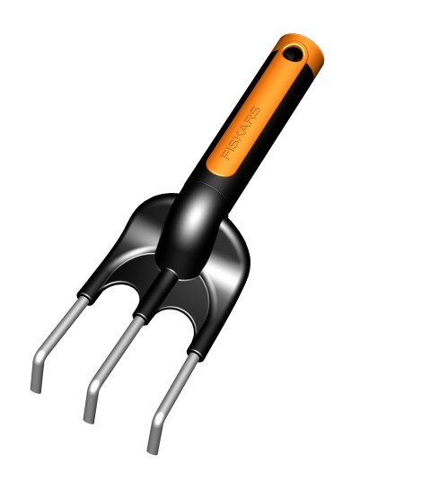 Fiskars Premium Kultivator 32,6 cm - Svart Hageredskap for Jordsmonnløsning