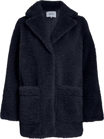 Minus Msalda Reversible Faux Fur Jacket   Navy   36