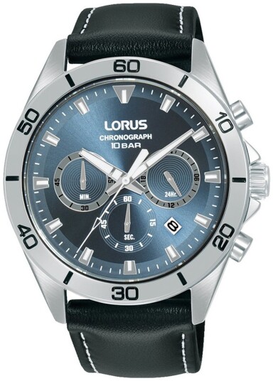 Lorus Herreklokke RT341KX9 Sports Blå/Lær Ø43 mm