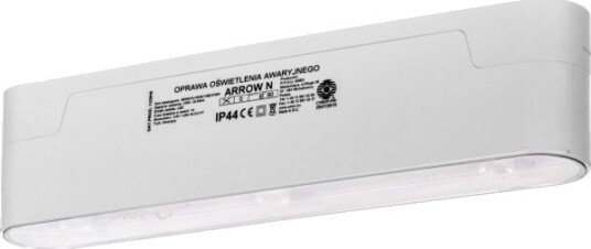 Nødarmatur Arrow N Eco Led 3X1w Optikk For Åpne Rom 1T Enbruks Arno/3X1w/E/1/Se/X/Wt