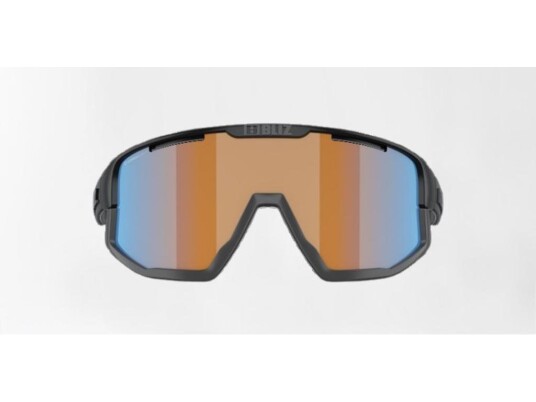 Bliz Fusion Small 25 sykkelbriller coral/orange mirror blue lens matt sort Bliz Fusion Small 25 sykkelbriller coral/orange mirror blue lens matt sort