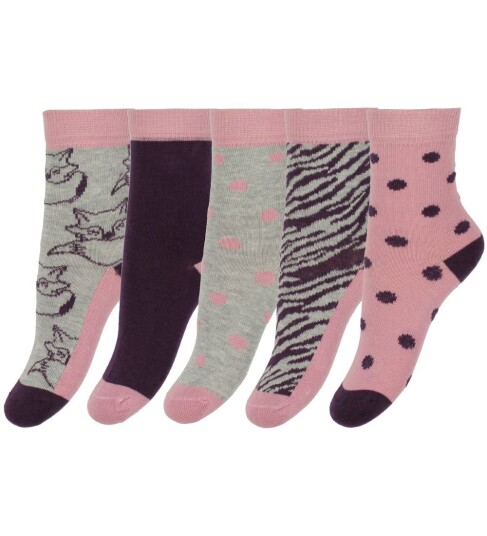 Minymo Sock W. Pattern (5-Pack) - Multi/patterned - 19\22 Minymo Sock W. Pattern (5-Pack) - Multi/patterned - 19\22