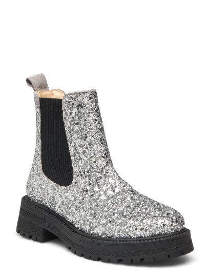 ANGULUS Booties - Flat - With Elastic - Silver - 35