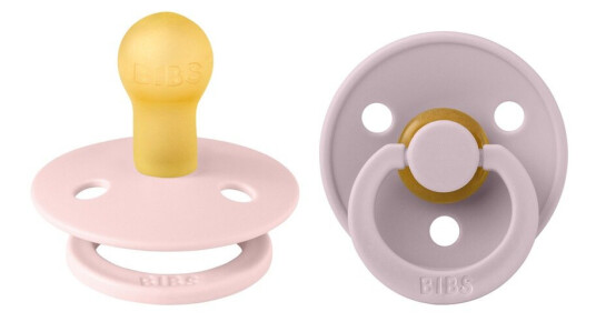 BIBS Pacifier Colour Latex Blossom/Dusky Lilac Size 1 2pcs