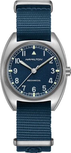 Hamilton Dameklokke H76419941 Khaki Aviation Blå/Lær Ø36 mm