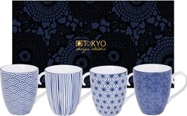 Tokyo Design Studio Nippon Blue Mug Set 4 pack