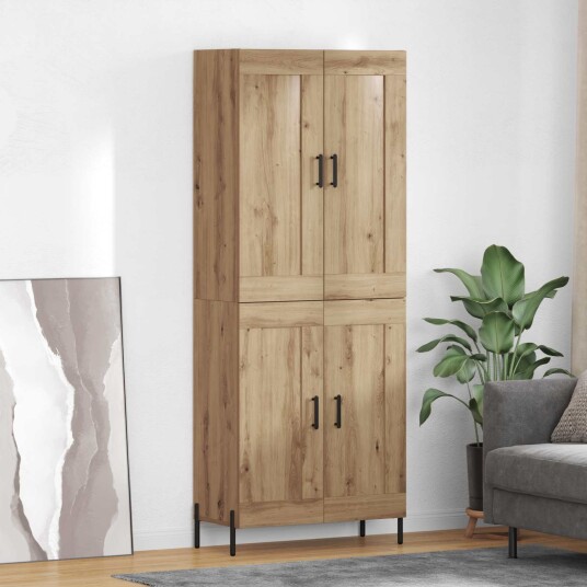 Høyskap 2 pcs Artisan Eik Konstruert tre