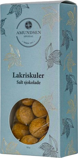 Amundsen Spesial Lakriskuler 130 g salt sjokolade