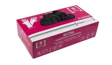 Handske Engangs Prime Source STANDARD str S uden Pudder Nitril AQL 1.5 Sort,100 stk/pk Handske Engangs Prime Source STANDARD str S uden Pudder Nitril AQL 1.5 Sort,100 stk/pk