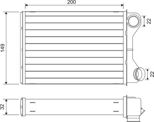 Varmeapparat register VALEO 811569 Varmeapparat register VALEO 811569