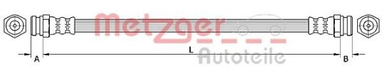 Bremseslange METZGER 4110877