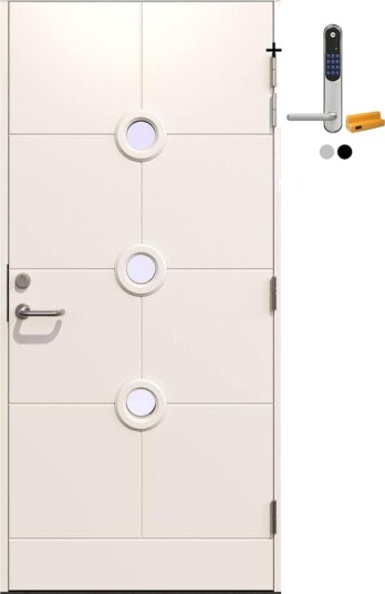 Ytterdør Gilje Helios med Yale Doorman Classic Home