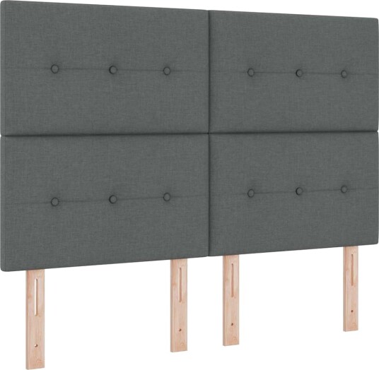 Box Spring Seng med Madrass Mørkegrå 160x200 cm Stoff Box Spring Seng med Madrass Mørkegrå 160x200 cm Stoff