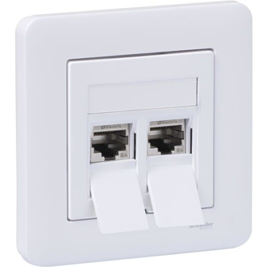 Schneider Electric WDE002437 Modulæruttak med heldekningsplate Rett Datamaskin & surfing