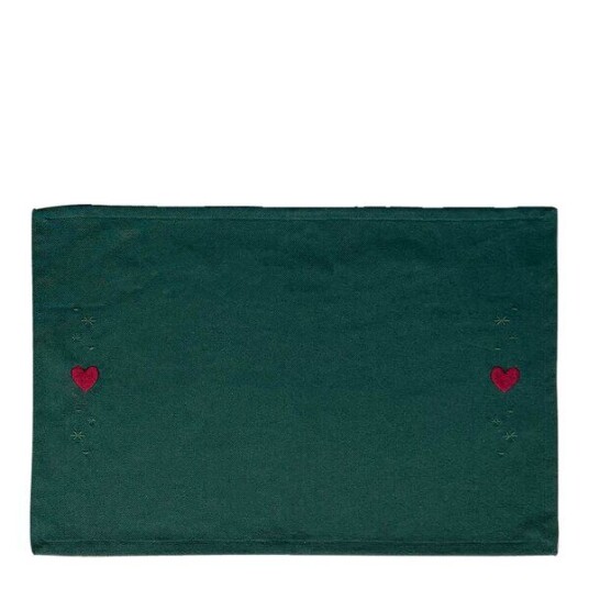 Juna Christmas Fable dekkebrikker Hjerter 49x32 cm grønn Juna Christmas Fable dekkebrikker Hjerter 49x32 cm grønn