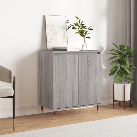 vidaXL Skjenk grå sonoma 60x35x70 cm konstruert tre