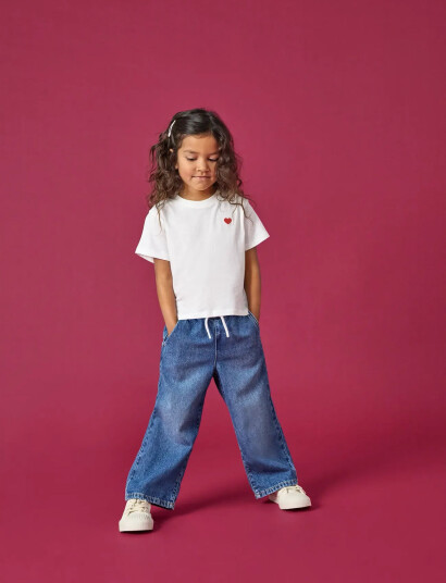 Kids Only Kmgpierce Wide Jeans Dnm Pim Noos Blue 110