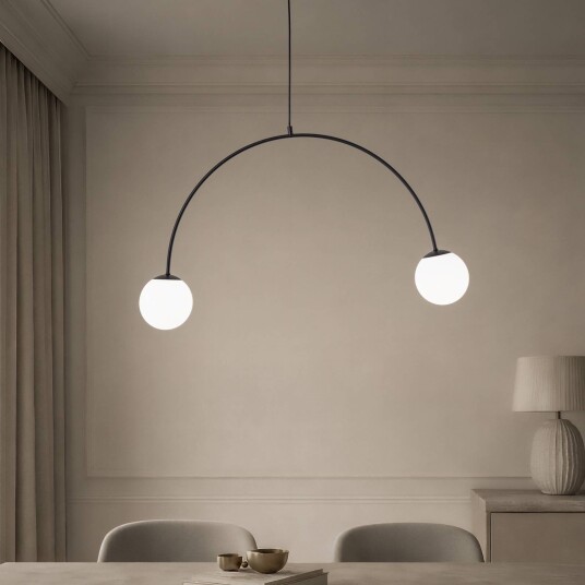 Pendellampe i glass Nova Domiluce dimbar Sort Stue / spisestue Metall Moderne Flerhodet pendellampe