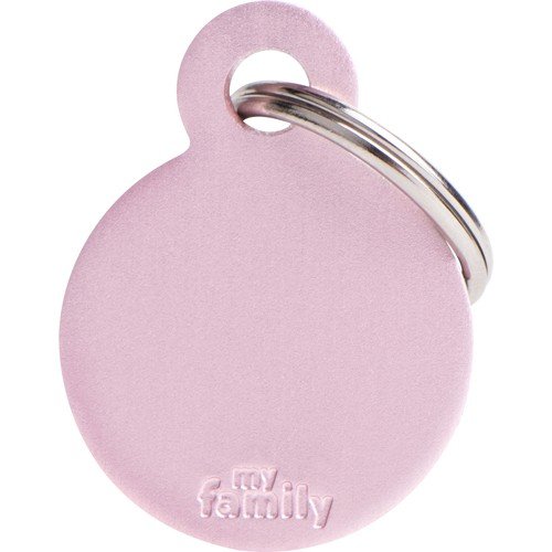 Myfamily Sirkel ID tag Aluminium for Hund - Rosa - 32x39 mm Myfamily Sirkel ID tag Aluminium for Hund - Rosa - 32x39 mm