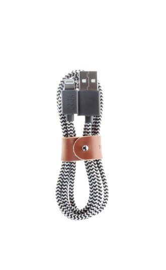 Native Union Belt 1,2m USB-A til Lightning Kabel - Sebra Native Union Belt 1,2m USB-A til Lightning Kabel - Sebra