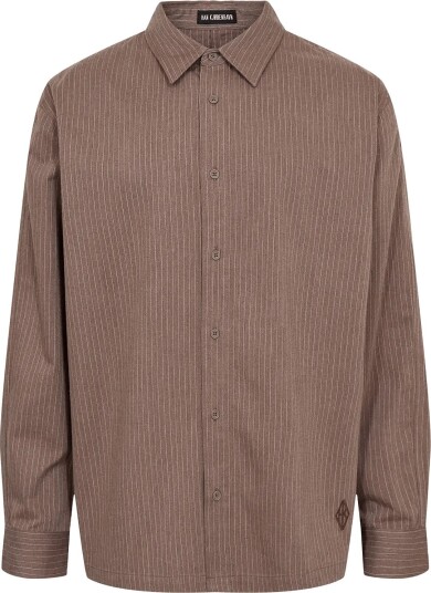HAN Kjøbenhavn Striped Casual Shirt DARK BROWN M HAN Kjøbenhavn Striped Casual Shirt DARK BROWN M