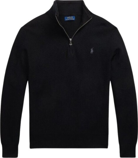 Polo Ralph Lauren Textured Half-Zip Polo Black