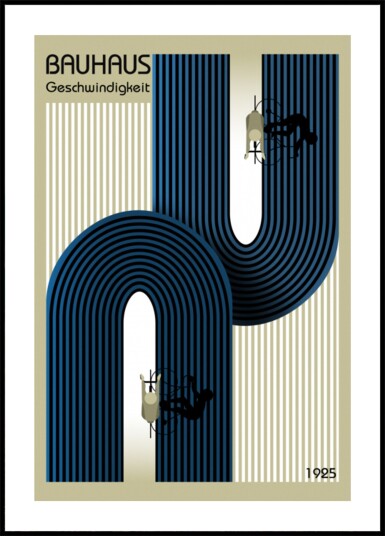 Bauhaus Speed Cyclists Plakat / 50x70