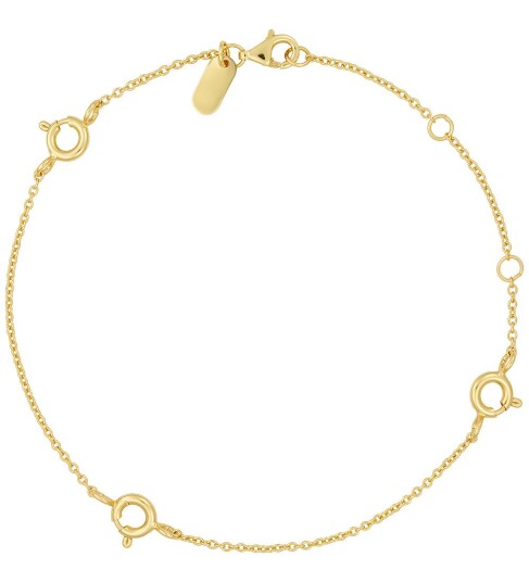 DESIGN LETTERS Ruth Anchor Charm Lock Bracelet Gold Plated |Guld |One Size DESIGN LETTERS Ruth Anchor Charm Lock Bracelet Gold Plated |Guld |One Size