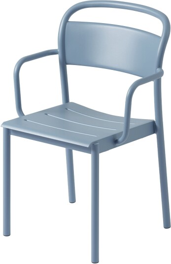Muuto - Linear Steel Armchair Pale Blue - Utendørs Spisebordstoler - Thomas Bentzen Muuto - Linear Steel Armchair Pale Blue - Utendørs Spisebordstoler - Thomas Bentzen