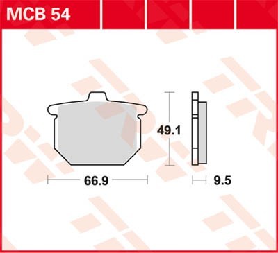 Bremseklosser TRW MCB54 Bremseklosser TRW MCB54