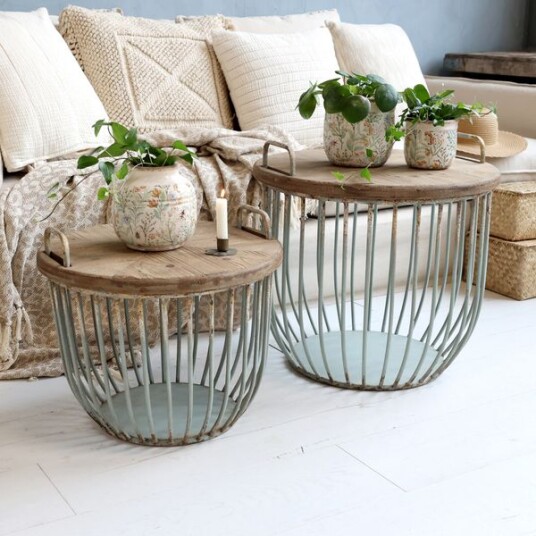 Sofabord sett med 2 bord i Opal farge fra Chic Antique Sofabord sett med 2 bord i Opal farge fra Chic Antique