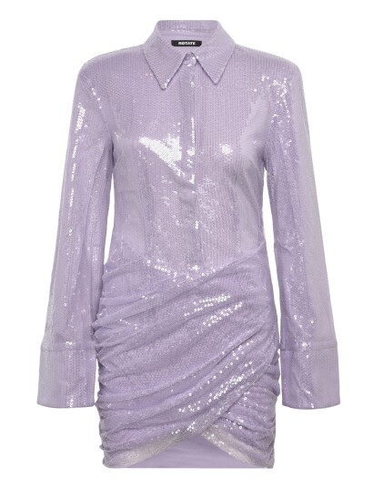 ROTATE Birger Christensen Sequin Mini Dress Purple 34