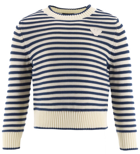 Giorgio Armani Emporio Armani Genser Strikk Hvit/Blå Stripet Emporio Armani 14 år 164 Genser