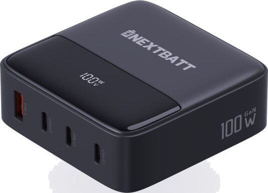 NEXTBATT 4-i-1 100W GaN Multi USB-lader 3x USB-C og 1x USB-A