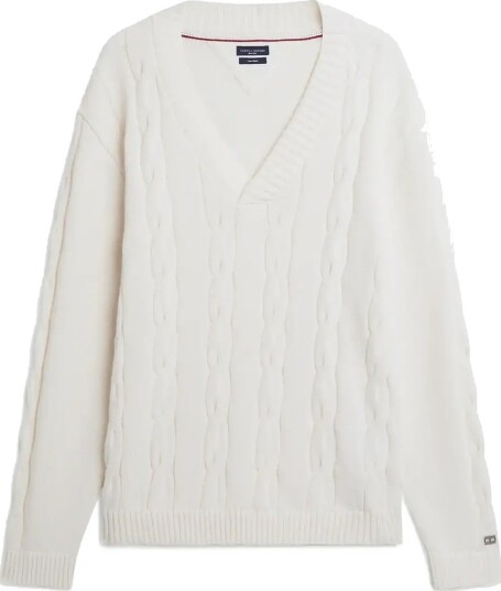 Tommy Hilfiger Dc Cable Sweater   Cream   S