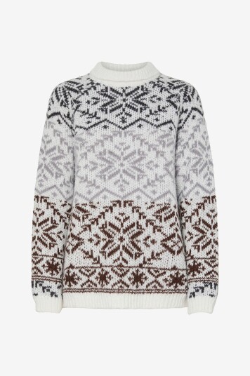 pieces Genser pcJo LS High Neck Knit BC Hvit pieces Genser pcJo LS High Neck Knit BC Hvit