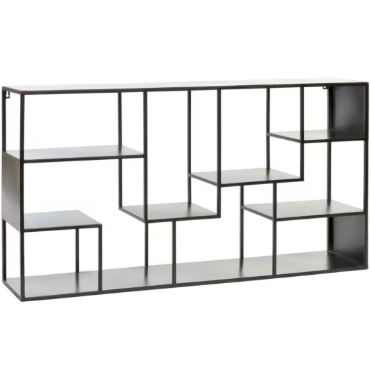 Bokhylla Svart Metall 120 x 20 x 60 cm