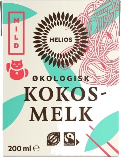 Helios økologisk kokosmelk 200 ml