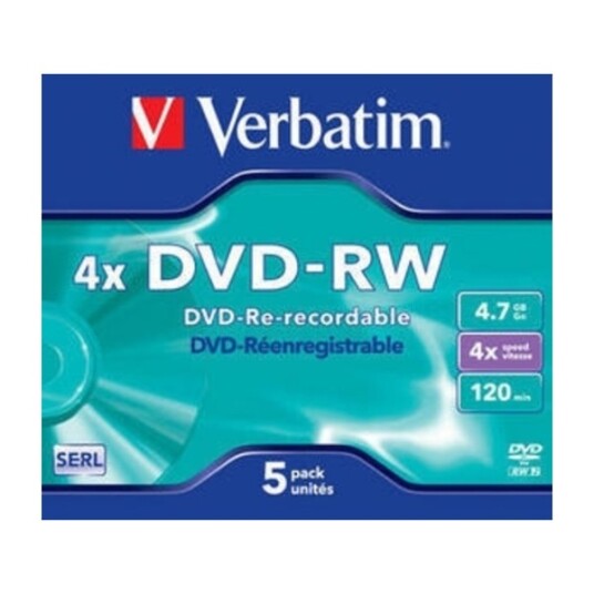 Verbatim DVD Rw 4,7GB MT/sl 5pk Verbatim DVD Rw 4,7GB MT/sl 5pk