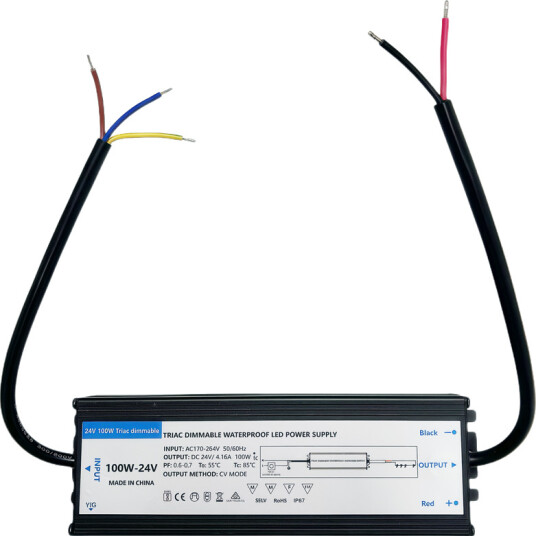 100W / 24V DC dimbar strømforsyning 4.17A IP67 Triac 100W / 24V DC dimbar strømforsyning 4.17A IP67 Triac