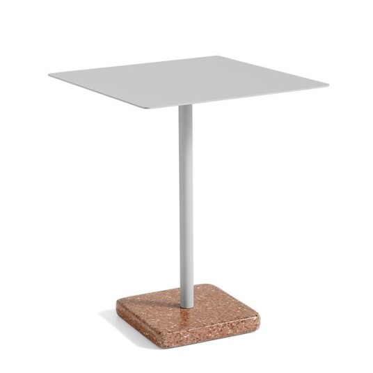 HAY Terrazzo Utendørs Kafébord 60x60 Himmelgrå/ Rød Terrazzo