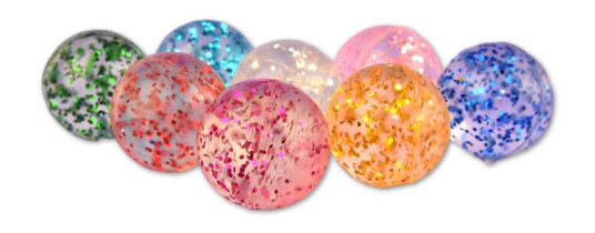 Hoppeballer Ø 3,2 cm Glitter 7 stk