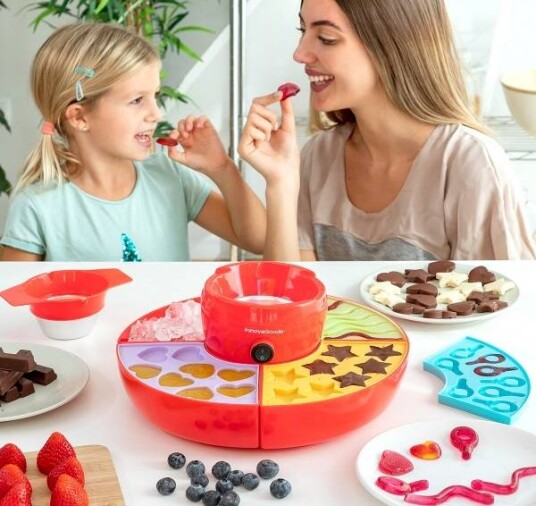 2 i 1 fondue og godteri lager - gelegodis/sjokolade 2 i 1 fondue og godteri lager - gelegodis/sjokolade