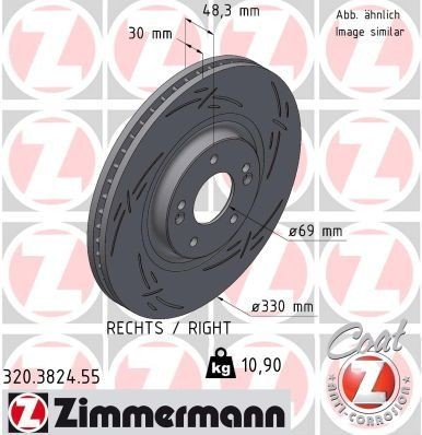 Bremseskive ZIMMERMANN 320.3824.55